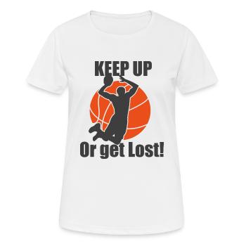 Dunking Basketball Spieler Sport Grafik T-Shirt - Frauen T-Shirt atmungsaktiv - Weiß - Vorne - AI Model Female 172 dark (172cm)