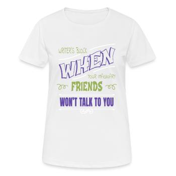 Auteurs cool littéraire génial livres de blog amusants - T-shirt respirant Femme - blanc - Devant - AI Model Female 172 dark (172cm)