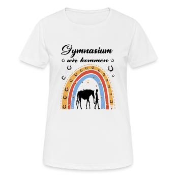 grundschule gymnasium - Frauen T-Shirt atmungsaktiv - Weiß - Vorne - AI Model Female 172 dark (172cm)