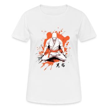 Le combattant - T-shirt respirant Femme - blanc - Devant - AI Model Female 172 dark (172cm)