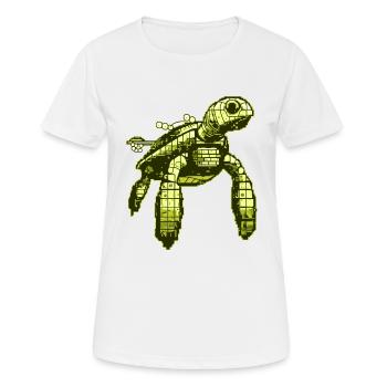 Jeu vidéo 8 Bit Turtle - T-shirt respirant Femme - blanc - Devant - AI Model Female 172 dark (172cm)
