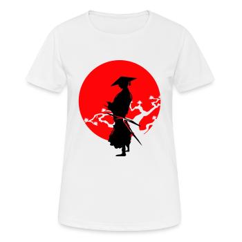 samurai warrior - Frauen T-Shirt atmungsaktiv - Weiß - Vorne - AI Model Female 172 dark (172cm)