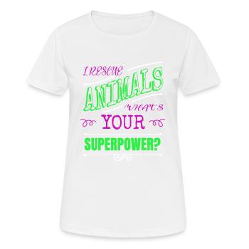 cadeau d’anniversaire cadeau cruauté envers les animaux maltraitance chien - T-shirt respirant Femme - blanc - Devant - AI Model Female 172 dark (172cm)