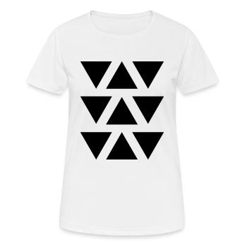 Forme géométrique triangle - T-shirt respirant Femme - blanc - Devant - AI Model Female 172 dark (172cm)
