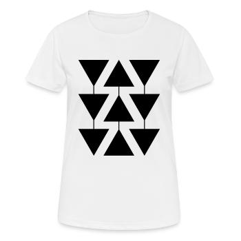 Triangle geometric shape - Women's Breathable T-Shirt - white - Front - AI Model Female 172 dark (172cm)