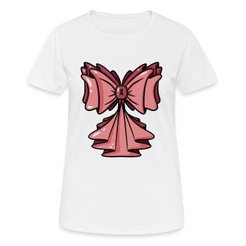 Schleife Rosa Pink - Geschenkschleife Geschenk - Frauen T-Shirt atmungsaktiv - Weiß - Vorne - AI Model Female 172 dark (172cm)