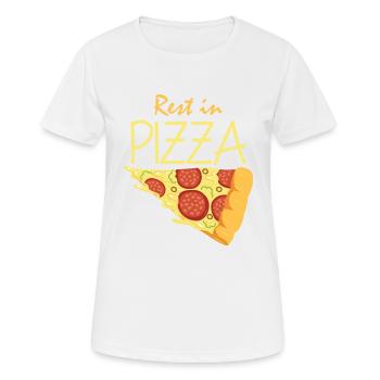 Rest in Pizza - Frauen T-Shirt atmungsaktiv - Weiß - Vorne - AI Model Female 172 dark (172cm)