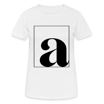 Letter alphabet a - Women's Breathable T-Shirt - white - Front - AI Model Female 172 dark (172cm)