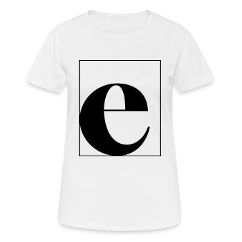 Buchstabenalphabet e - Frauen T-Shirt atmungsaktiv - Weiß - Vorne - AI Model Female 172 dark (172cm)