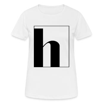 Buchstaben-Alphabet h - Frauen T-Shirt atmungsaktiv - Weiß - Vorne - AI Model Female 172 dark (172cm)