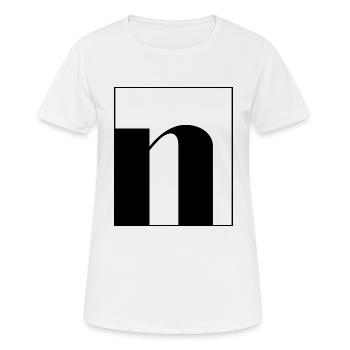 Lettre alphabet n - T-shirt respirant Femme - blanc - Devant - AI Model Female 172 dark (172cm)