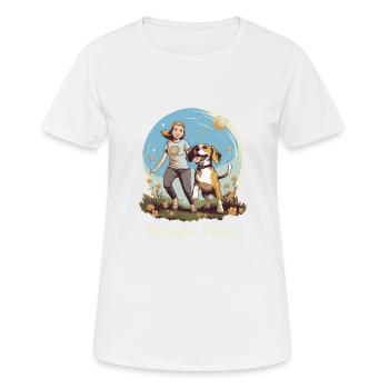 Beagle Mama - Hunde Liebhaberinnen Geschenkidee - Frauen T-Shirt atmungsaktiv - Weiß - Vorne - AI Model Female 172 dark (172cm)