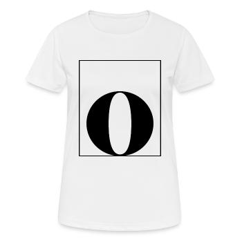 Buchstaben-Alphabet o - Frauen T-Shirt atmungsaktiv - Weiß - Vorne - AI Model Female 172 dark (172cm)