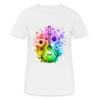 Hippie soul groovy Heure d’été Bonnes vibrations 70s 80s - T-shirt respirant Femme - blanc - Devant - AI Model Female 172 dark (172cm)