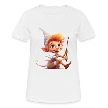 Les leprechauns sont une partie populaire du folklore - T-shirt respirant Femme - blanc - Devant - AI Model Female 172 dark (172cm)