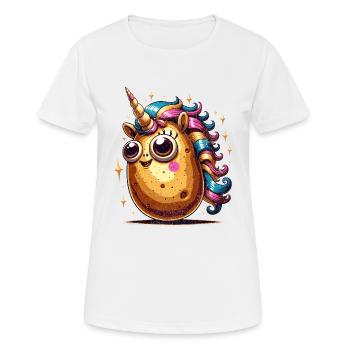 Funny Potato Gift Idea - Women's Breathable T-Shirt - white - Front - AI Model Female 172 dark (172cm)