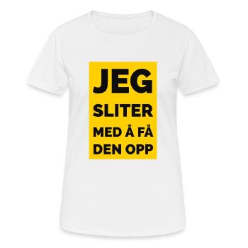 I'm struggling to get it up - Women's Breathable T-Shirt - white - Front - AI Model Female 172 dark (172cm)