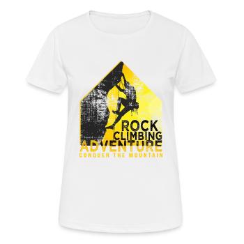 Climb Escalade Sport Climbing - Women's Breathable T-Shirt - white - Front - AI Model Female 172 dark (172cm)