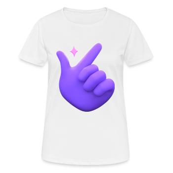 3D main claquement de doigts - T-shirt respirant Femme - blanc - Devant - AI Model Female 172 dark (172cm)