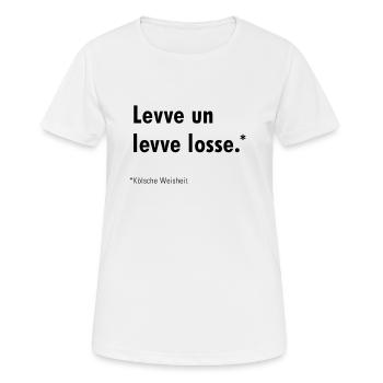 Levve un levve losse - T-shirt respirant Femme - blanc - Devant - AI Model Female 172 dark (172cm)
