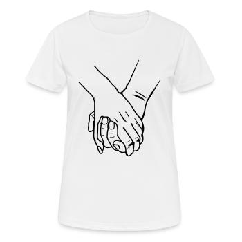 hände - Frauen T-Shirt atmungsaktiv - Weiß - Vorne - AI Model Female 172 dark (172cm)