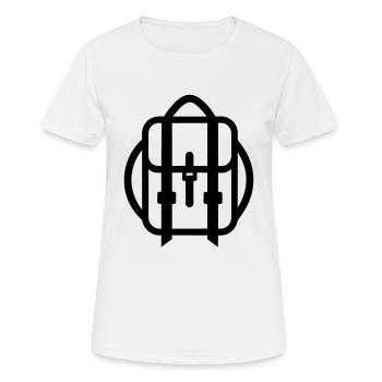 Sac à dos - T-shirt respirant Femme - blanc - Devant - AI Model Female 172 dark (172cm)
