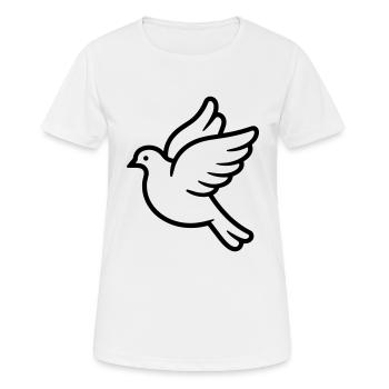 Taube - Frauen T-Shirt atmungsaktiv - Weiß - Vorne - AI Model Female 172 dark (172cm)