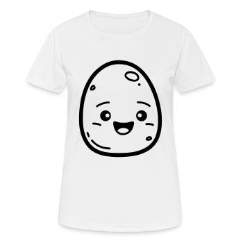 Kartoffel - Frauen T-Shirt atmungsaktiv - Weiß - Vorne - AI Model Female 172 dark (172cm)