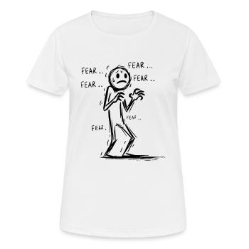Anxious man - Women's Breathable T-Shirt - white - Front - AI Model Female 172 dark (172cm)