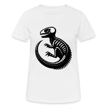 Dinosaurier-Fossil - Frauen T-Shirt atmungsaktiv - Weiß - Vorne - AI Model Female 172 dark (172cm)
