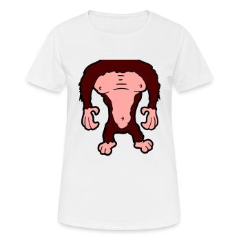 Funny Gorilla Body Headless Halloween Costume - Women's Breathable T-Shirt - white - Front - AI Model Female 172 dark (172cm)
