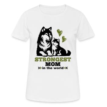 Starke Mama Wolf Beste Mama Geschenk Mutter Kind - Frauen T-Shirt atmungsaktiv - Weiß - Vorne - AI Model Female 172 dark (172cm)