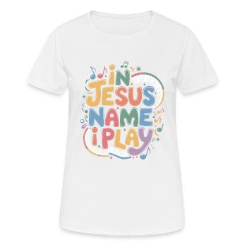 Faith and music united - Women's Breathable T-Shirt - white - Front - AI Model Female 172 dark (172cm)