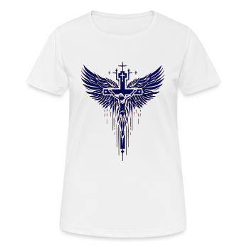 Jésus bible religion chrétienne croix chrétienne christ - T-shirt respirant Femme - blanc - Devant - AI Model Female 172 dark (172cm)