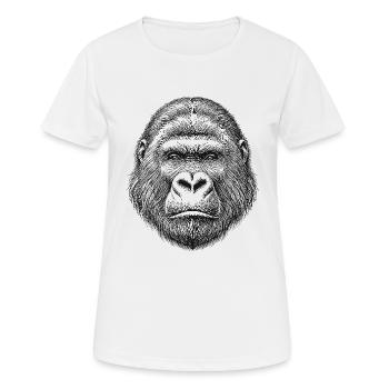 Gorilla - Women's Breathable T-Shirt - white - Front - AI Model Female 172 dark (172cm)