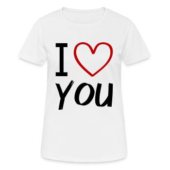 i love you - Women's Breathable T-Shirt - white - Front - AI Model Female 172 dark (172cm)