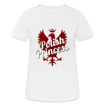 Princesse Polonaise - Polen - Prinzessin Pologne Polska - T-shirt respirant Femme - blanc - Devant - AI Model Female 172 dark (172cm)