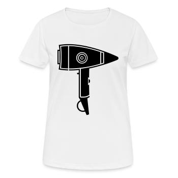 Seche cheveux - T-shirt respirant Femme - blanc - Devant - AI Model Female 172 dark (172cm)