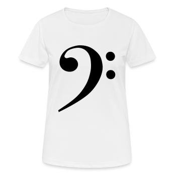 Bass Clef - Women's Breathable T-Shirt - white - Front - AI Model Female 172 dark (172cm)