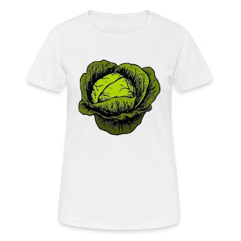 Chou rouge chou blanc chou cabbage kale veggie gemuese - T-shirt respirant Femme - blanc - Devant - AI Model Female 172 dark (172cm)