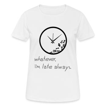 Late Clock - Frauen T-Shirt atmungsaktiv - Weiß - Vorne - AI Model Female 172 dark (172cm)