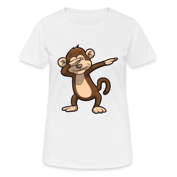 Tamponnant singe enfant drôle de cadeau d'anniversaire - T-shirt respirant Femme - blanc - Devant - AI Model Female 172 dark (172cm)