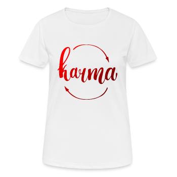 KARMA - T-shirt respirant Femme - blanc - Devant - AI Model Female 172 dark (172cm)