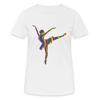 ballerina ballett dance dancer tanz taenzer yoga33 - Frauen T-Shirt atmungsaktiv - Weiß - Vorne - AI Model Female 172 dark (172cm)