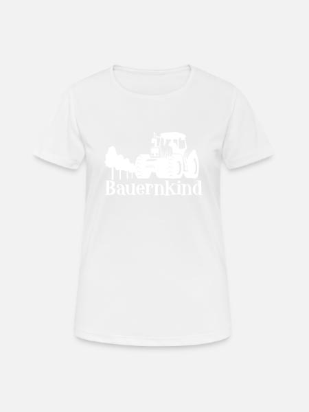 Landwirtschaft Bauernhof Geschenk · Bauernkind - Frauen T-Shirt atmungsaktiv - Weiß