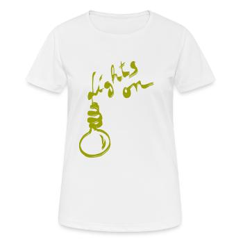 Lumières sur l'or - T-shirt respirant Femme - blanc - Devant - AI Model Female 172 dark (172cm)