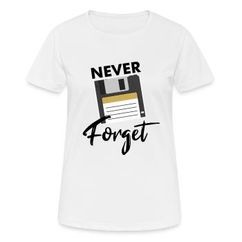 Nerd Nerds Diskette Spruch - Frauen T-Shirt atmungsaktiv - Weiß - Vorne - AI Model Female 172 dark (172cm)