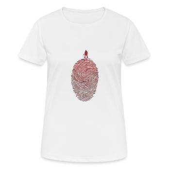 Nous sommes en route - T-shirt respirant Femme - blanc - Devant - AI Model Female 172 dark (172cm)