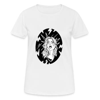 Quoi dans - T-shirt respirant Femme - blanc - Devant - AI Model Female 172 dark (172cm)