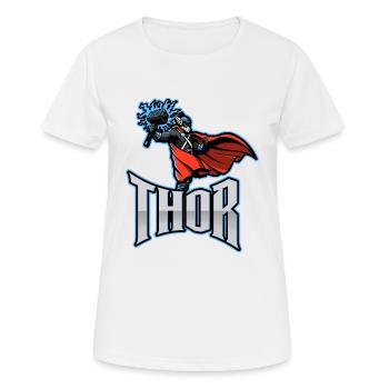 Thor - Frauen T-Shirt atmungsaktiv - Weiß - Vorne - AI Model Female 172 dark (172cm)